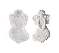 Silicone Molds - Angel Reusable Craft Supplies | Cute Resin Molds Pendant Casting for Plaster Wax Christmas Ornaments Home Decor Party Favors Bag Charm Family Beginners Creative DIY Projects