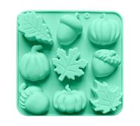 Silicone Molds For Baking - 17.2x16.8cm 9-Cavity Flexible Cupcake Pans | Fall Decor Crafting Tools For Thanksgiving Resin Soap Chocolate Cake Candle Crafts Home Decor DIY Seasonal Baking Accessories