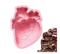 Silicone molds polyvalent pour résine wax chocolat and plus, multi-shape made three-dimensional non-stick for creative projects, brain heart shapes approx. 6,42 x 5,08 x 1,26 inches parties and baking