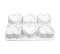 Silicone Mousse Cake Mold - Heart Shaped Silicone Molds | Stainless Steel Seamless Dessert Moulds | Chocolate Candy Mold For Party Baby Shower Cake Decoratin Clay