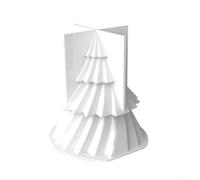 Silicone multi-usage pour la fabrication de bougies et de plâtre avec matériau plastique, résistant à la chaleur et facile à démouler pour les travaux manuels en résine (arbre de Noël origami à