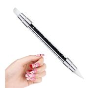 Silicone Nail Art Brush - Dual Tipped 3D Carving Pen | Nail Art Tool For Carving, Shaping, Rhinestone Placement, 3D Effects, Polish Details, Home Manicures, And Salons.