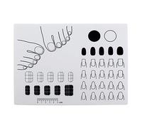 Silicone Nail Art Tampon Mat Coloriage Pad Vernis Blanc Durable et UtileTraitement pratique