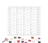 Silicone Nail Molds For Art - 3D Bow Design Reusable Nail Decoration Mold Set | DIY Resin Nails Art Tools For Salon Home Beginner Professional Nails Extension Decoration Supplies Women Girls Use