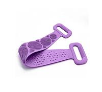 Silicone Nettoyage en Profondeur Bain Douche brosses Magiques Serviettes de Bain Brosse pour Le Corps Dos Tirer Bande de Bain ustensiles de Salle de Bain (Violet)