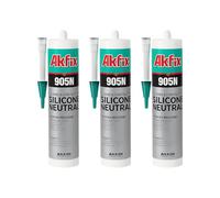 Silicone neutre transparent - Résistant aux UV, à la moisissure et à l'eau - Mastic d'étanchéité pour salle de bain, cuisine, fenêtres et construction - 310 ml (3)