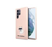 Coque Karl en Silicone Rigide pour Samsung Galaxy S23 Ultra S918 - rose