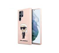 Coque Karl en Silicone Rigide pour Samsung Galaxy S23 Ultra S918 - rose