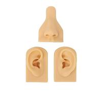 Silicone Nose Ear Model 3D Simulation réaliste pour la pratique de perçage enseigner aux élèves débutants (Teint léger)