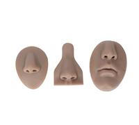 Silicone Nose Model Set Simulation 3D Practice Soft Modèle de nez pour l'exercice d'enseignement de la suture du nez (Teint profond)