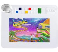 Silicone Painting Mat For Kids,Craft Mat With Removable Tumbler,50 X 40 Cm,Painting Mat For Toddlers,Watercolor Mat,Clay Clay Accessories