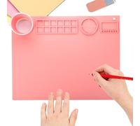 Silicone Painting Mat Kids - Detachable Cup Crafting Tool for Watercolor Projects | Kids Art Mat for Boys Children Students Home Classroom Kindergarten Road Trips Easy Clean Non-Slip Surfaces