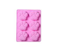 Silicone Paw Print Mold Reusable Dog Cat Animal Paw Ice Candy Mold, B