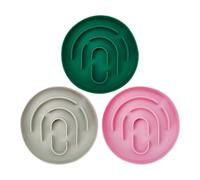 Silicone Pet Feeder, Slow Eating Dog Bowl, Spill Proof Round Dish for Dry and Wet Food, 5.91x5.91x0.79 inches for Small Breeds, Puppies, Indoor Use, Anti Choking Food Holder