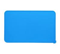 Silicone Pet Placemat | Leak Proof Spill - Containment Mat for Dog/Cat Bowls | Slip - Prevention Feeding Mat with Raised Border | Easy Maintain Resilient Accessory (Blue)