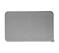 Silicone Pet Placemat | Leak Proof Spill Guard Bowl Mat with Raised Rim | Non Skid Feeding Mat for Dogs/Cats/Puppies | Easy Maintain Dishwasher Safe (Grey)