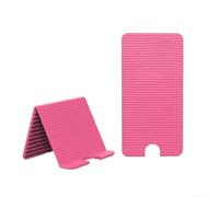 Silicone Phone Holder Foldable Multi-Angle Adjustable Stand(Peach red)