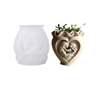 Silicone polyvalent en forme de cœur pour art du béton, porte-clés et décoration d'intérieur, moulage en silicone facile à démouler pour travaux manuels