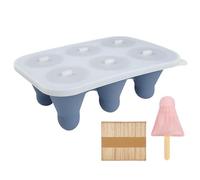 Silicone Popsicle Molds - Badminton Ice Cream Silicone Mold | Badminton Shape Ice Pop Sleeves with Wooden Stick, Ice Cream Molds | Unique Silicone Ice Cubes Supplies, Homemade Ice Tray with Lid