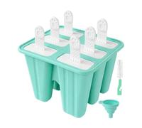 Silicone popsiclle Molds - 6 Cavity Ice Pop Tray | Easy Release Set