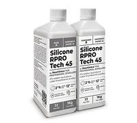 Silicone pour Moulage Traslucide 1:1 R Pro Tech 45, Facile à Utiliser, très résistant et Non Toxique, idéal pour résines, Cire, plâtre et Autres matériaux (2 kg)