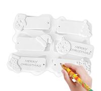 Silicone Pour Ornements De Noël En Résine | Silicone Coulée 6 Cavités | Pour Pendentifs De Noël,Pour Organisateurs De Fête Loisirs Maison Ateliers Créateurs Bijoux