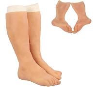 Silicone Prosthesis Foot Sleeve, Realistic Artificial Silicone Prosthesis Men Fake Feet Sleeve Legging Cover, Used to Conceal Skin Burn Scars, Birthmark Obscuration.(Color1)