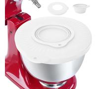 Silicone Protection Anti-Éclaboussures Accessoires pour Kitchenaid Stand Mixer 4.8L, Couvercle de Bol pour Bol Kitchen Aid Artisan 4.5-5 QT, Accessoire pour Kitchen Aid Mixer Tilt-Head (Blanc)