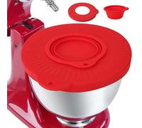 Silicone Protection Anti-Éclaboussures Accessoires pour Kitchenaid Stand Mixer 4.8L, Couvercle de Bol pour Bol Kitchen Aid Artisan 4.5-5 QT, Accessoire pour Kitchen Aid Mixer Tilt-Head (Rouge)