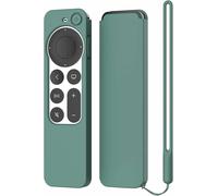 Silicone Protective Case Compatible With Apple Tv Siri 4K (2Nd & 3Rd Gen) 2021 2022, Full Protection Anti Slip Durable Shock Absorption Washable Midnight Green