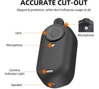 Silicone Protective Case for Insta360 GO 3 Action Camera Case Soft Shell Cover Skin + Lens Cap + Neck Strap Longyard Accessories