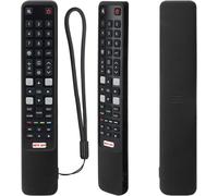 Silicone Protective Case for RCA TCL Remote Control, RC802N 43P20US 43S6000FS 55X2US 65P20US, Case Cover for RCA TCL Remote Control, Non-Slip, Anti-Shock, Washable (Black)
