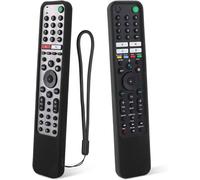 Silicone Protective Case for Sony TV Voice Remote Control, RMF-TX500E RMF-TX600E RMF-TX611E RMF-TX520E, Cover Case for Sony Remote Control, Non-Slip, Anti-Shock, Washable (Black)