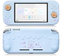 Silicone Protective Shell Compatible with Switch Lite,Sweet Soft Ice Cream Cover Case for Switch Lite with 2 Thumb Grip Caps-Blue Mikko