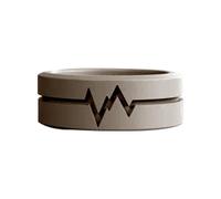 Silicone Ring Women -Breathable Air Grooves Engagement Bands, Heartbeat Silicone Wedding Ring For Couple, Exquisite Silicones Soft Glowing Rings Couples Outdoor Survival Light Party