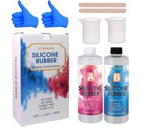 Silicone Rubber 1l Translucent Silicone Molding Kit 10a 1:1 For Jewelry Making Crafts Decoration