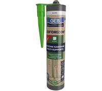 GEB Silicone sanitaire GEB'ORIZON – multi-supports anti-moisissures éco-conçu séchage 2h Blanc 310ml