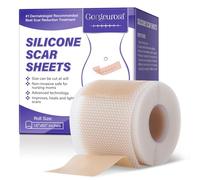 Silicone Scar Sheet,Ruban de cicatrices en silicone 1,6 '' x 60 '',Feuille de cicatrices en silicone professionnelle réutilisable pour les cicatrices chirurgicales,Tuck du ventre,brûlure,C-section