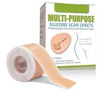 Silicone Scar Sheets,Gel Silicone Cicatrice, Feuilles D'éLimination des Cicatrices en Silicone Convient pour éLiminer les Brûlures, les Cicatrices Causées par une Césarienne (4 Cm X 150 Cm/Rouleau)