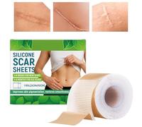 Silicone Scar Tape - Reusable Gel Strips for Skin Recovery, Soft Breathable Wound Sheets with Gentle Adhesion, Helps Fade Burn Marks, Skincare Product, Scar Care Accessory for Body, Women, Men, Tummy
