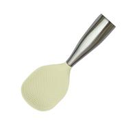 Silicone Scooper - Anti Slip Base for Food Handling, Textured Paddle to Prevent Sticking, Secured Standing Feature for Hygiene, Lightweight Cooking Tool, Ideal for Rice Cooker