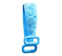 Silicone Scrubber - Shower Back Brush, Body Cleaning Tool Bathing Unit | Double Sided Gentle Brush Concave Convex Coating Arms Neck Feet Bathroom Apartment Dormitory Hotel Hangable Storage Scrubber