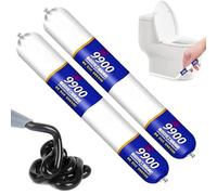 Silicone Sealant Waterproof 9900, High Heat Resistant, Permanent Flexible Caulk for Roof & Wall Cracks, Outdoor & Indoor Use, Tear & Stretch Resistant (Black, 2 Pcs)