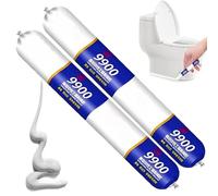 Silicone Sealant Waterproof 9900, High Heat Resistant, Permanent Flexible Caulk for Roof & Wall Cracks, Outdoor & Indoor Use, Tear & Stretch Resistant (White, 2 Pcs)