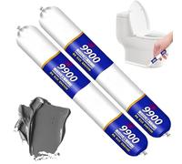 Silicone Sealant Waterproof 9900, High Heat Resistant, Permanent Flexible Caulk for Roof & Wall Cracks, Outdoor & Indoor Use, Tear & Stretch Resistant (Gray, 2 Pcs)