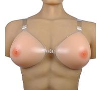Silicone Seins Faux Seins Prothèse Faux Seins, Poitrine En Silicone Réaliste Strap Faux Seins pour Mastectomie, Renforceur De Buste Avec Des Bretelles Réglables ( Color : Natural , Taille : DD )
