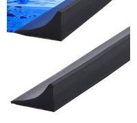 Silicone Seuils de Douche, 200CM Bande imperméable Pliable, Joint Etancheite Douche, Joint De Douche Pour Paroi en Verre, Seuil de Douche en Silicone pour Plancher de Douche (Noir)