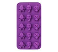 Silicone Skull - Forme de silicone réutilisable 15- | Formes de glace en silicones du crâne | Squelette Head Ice Maker Forme de congélateur pour les cubes de refroidissement Kitchen