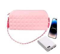 Silicone Small Makeup Bag, Travel-Friendly Toiletry Organizer Pouch, Waterproof Zipper Cosmetic Bag for Keys, Phone, Essentials, Friends, Wives, Daughters, Nieces