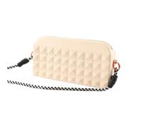 Silicone Small Makeup Bag, Travel Toiletry Organizer, Zipper Pouch for Keys, Phone, Cosmetics, Compact Portable Design 9.06x1.81x4.13 inches for Friends, Wives, Daughters, Mothers